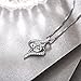 NONNYL The Eye of Lover White Sterling Silver Twist Pendant Necklace for Women