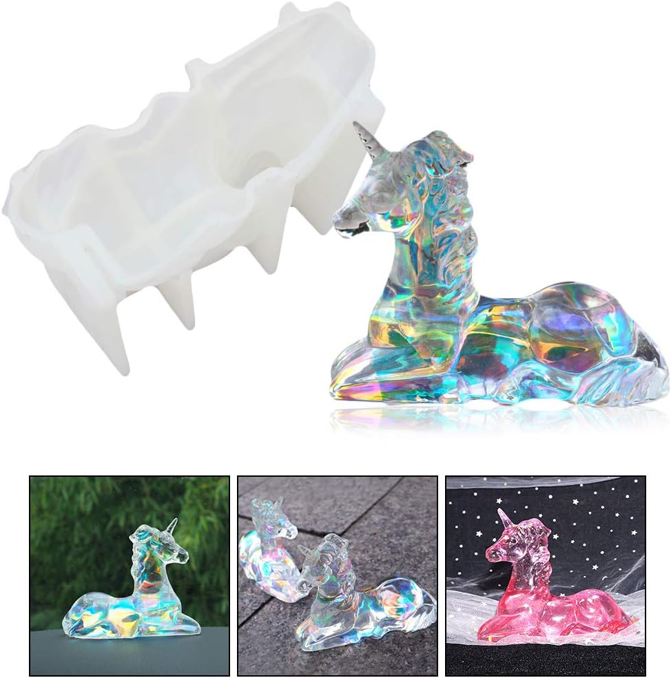 Souarts Unicorn Resin Molds, DIY Crystal Silicone Molds for