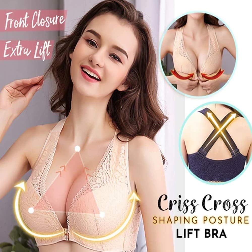Uscharm Criss Cross Shaping Posture Lift Bra Wireless Full Figure