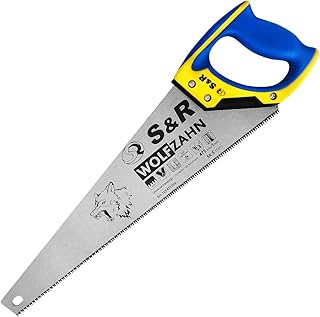 S&R Holzsäge UNIVERSAL 475 mm (8 Zähne/Zoll) WOLFZAHN Aggressive 3D-Präzisionszahnung, Bi-Material Handsäge Fuchsschwanz Säge