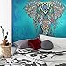 European Elephant Tapestry Wall Hanging Hippie Throw Beach Sun Shawl Boho Scarf Bedspread for Bedroom/Living Room/Dorm, 59
