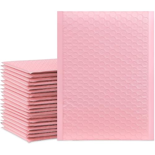 UCGOU 7.25x12" Light Pink Bubble Mailers Padded Envelopes Shipping Bags 25pcs
