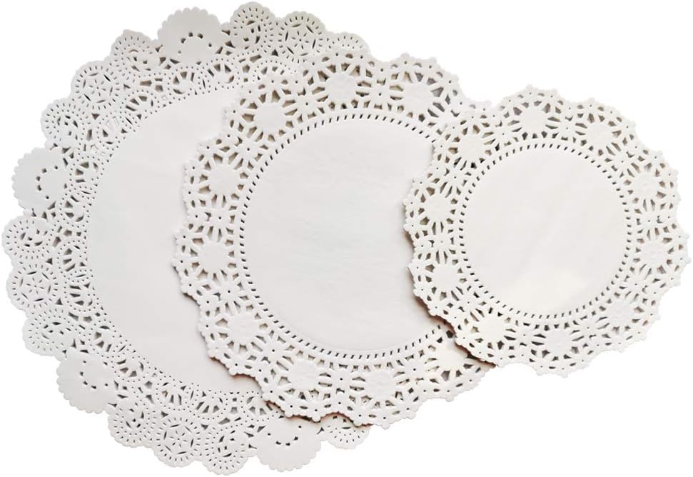 White Paper Doilies, 6.5,8.5,10.5
