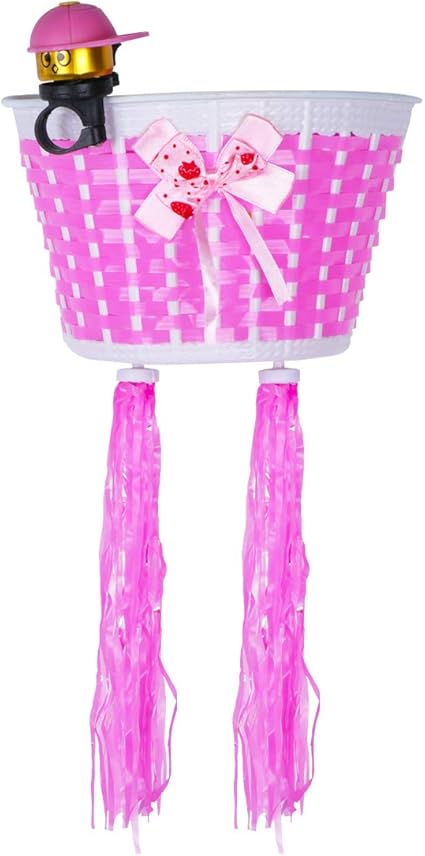 pink bike basket