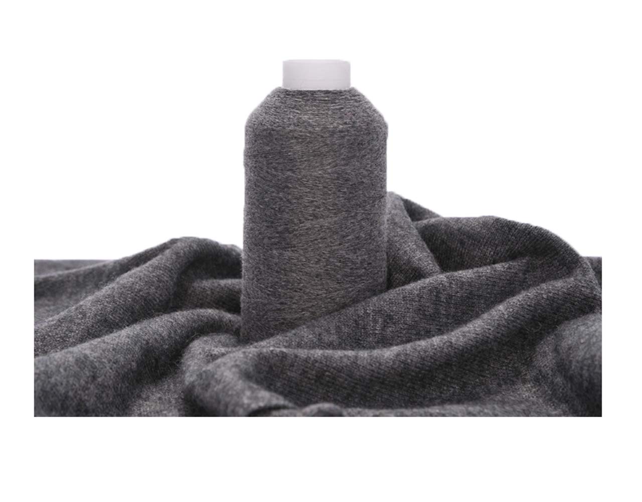 Photo 1 of 100% Cashmere Yarn, 100g Mongolian Luxuriously Soft Pure Cashmere Hand Knitting Cone Yarn for Knitting Crocheting (Dark Grey)