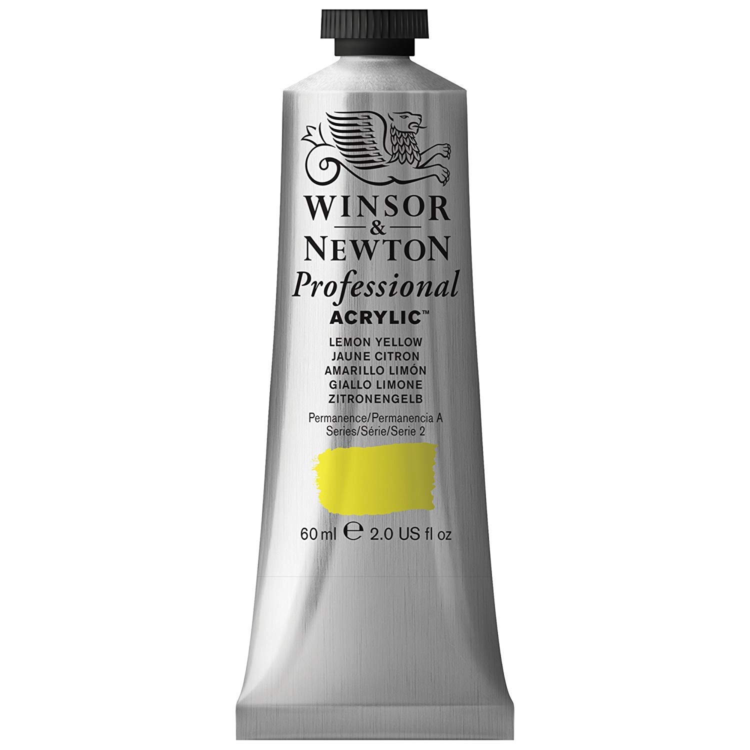Winsor & Newton 2320346 Professional Acrylic Colour - Lemon Yellow, 60 ml (Pack of 1)