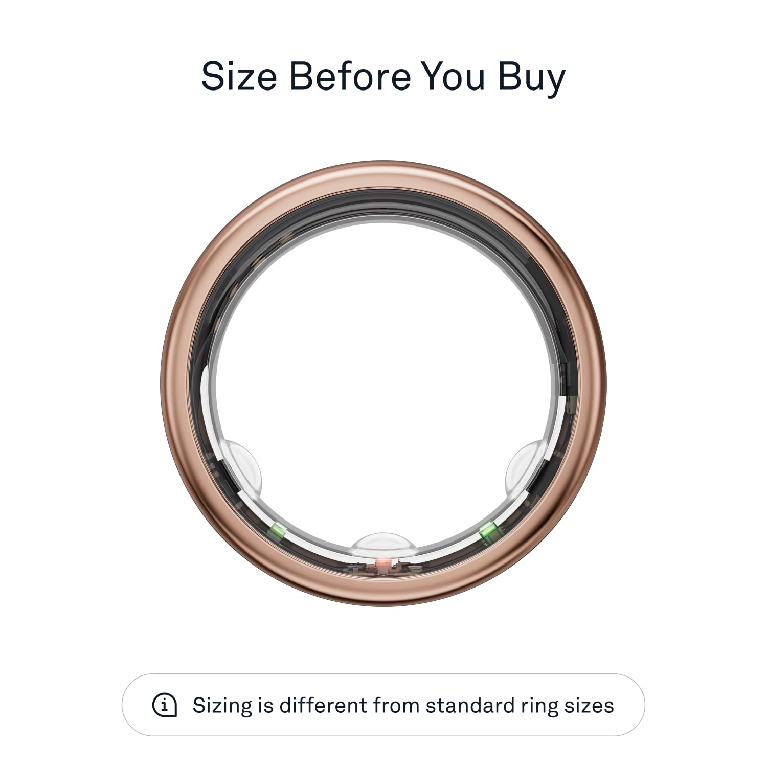 Oura Ring Gen3 Horizon - Rose Gold - Size 6 - Smart Ring - Size First with Oura Ring Gen3 Sizing Kit - Sleep Tracking Wearable - Heart Rate - Fitness Tracker - 5-7 Days Battery Life