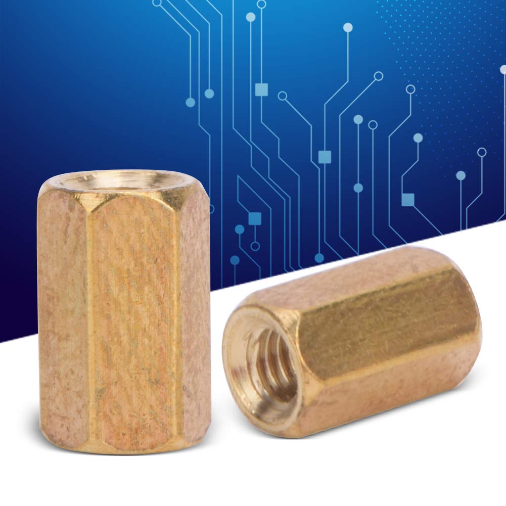 M3 Hex Standoff Brass Motherboard Spacer Kit with Male Female Bolts Nuts for PC Build M3x5/6/8/10/12/15/20mm 200PCS M3*8