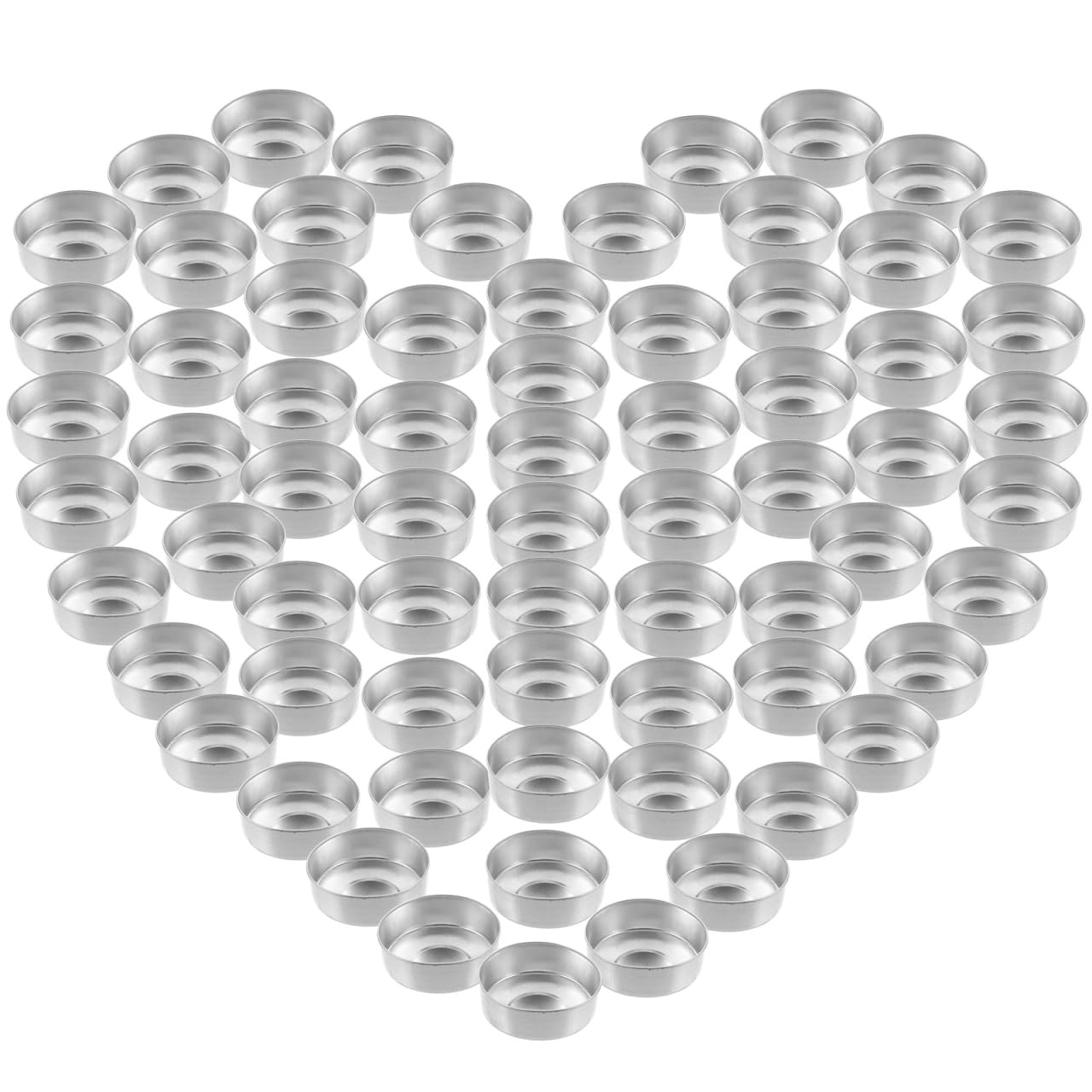 Artibetter 500Pcs Aluminum Tea Light Tins 1.50In Tea Light Empty Cases for Candle Making Supplies and DIY Candle Holders for Home Decor