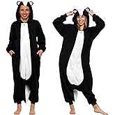 Funziez! Skunk One Piece - Plush Adult Animal Costume Jumpsuit