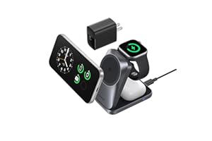 Anker Prime 3-in-1 Wireless Charging Station, MagSafe Charger Stand Compatible, Qi2.2 25W Certified Palm-Sized Foldable Charg