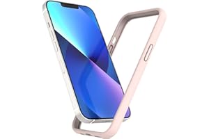K TOMOTO Compatible with iPhone 13 Mini Bumper Case (5.4 Inch), Liquid Silicone Protective Frame [Raised Edge & Drop Protection] Silky and Soft Touch, Sand Pink