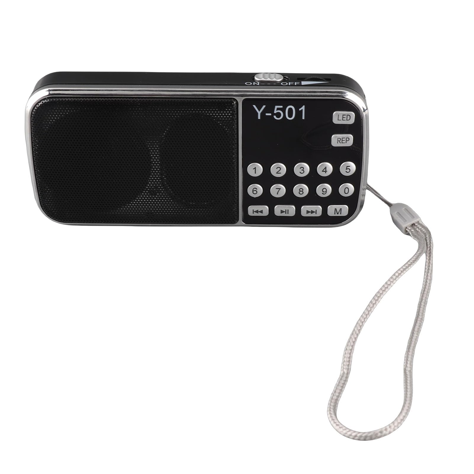 VBESTLIFE FM Radio, Portable Digital Audio Music Player Speaker LED Flashlight Support TF Card USB AUX