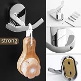 BOOKARROW Double Robe Hook Chrome Wall Mount Heavy Duty Towel Hanger 7113 view 4