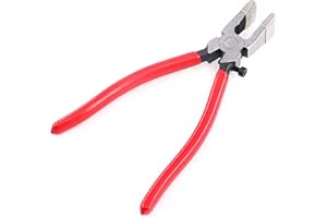 Swpeet Heavy Duty Key Fob Pliers Tool, Metal Glass Running Pliers with Curved Jaws, Studio Running Pliers Attach Rubber Tips 