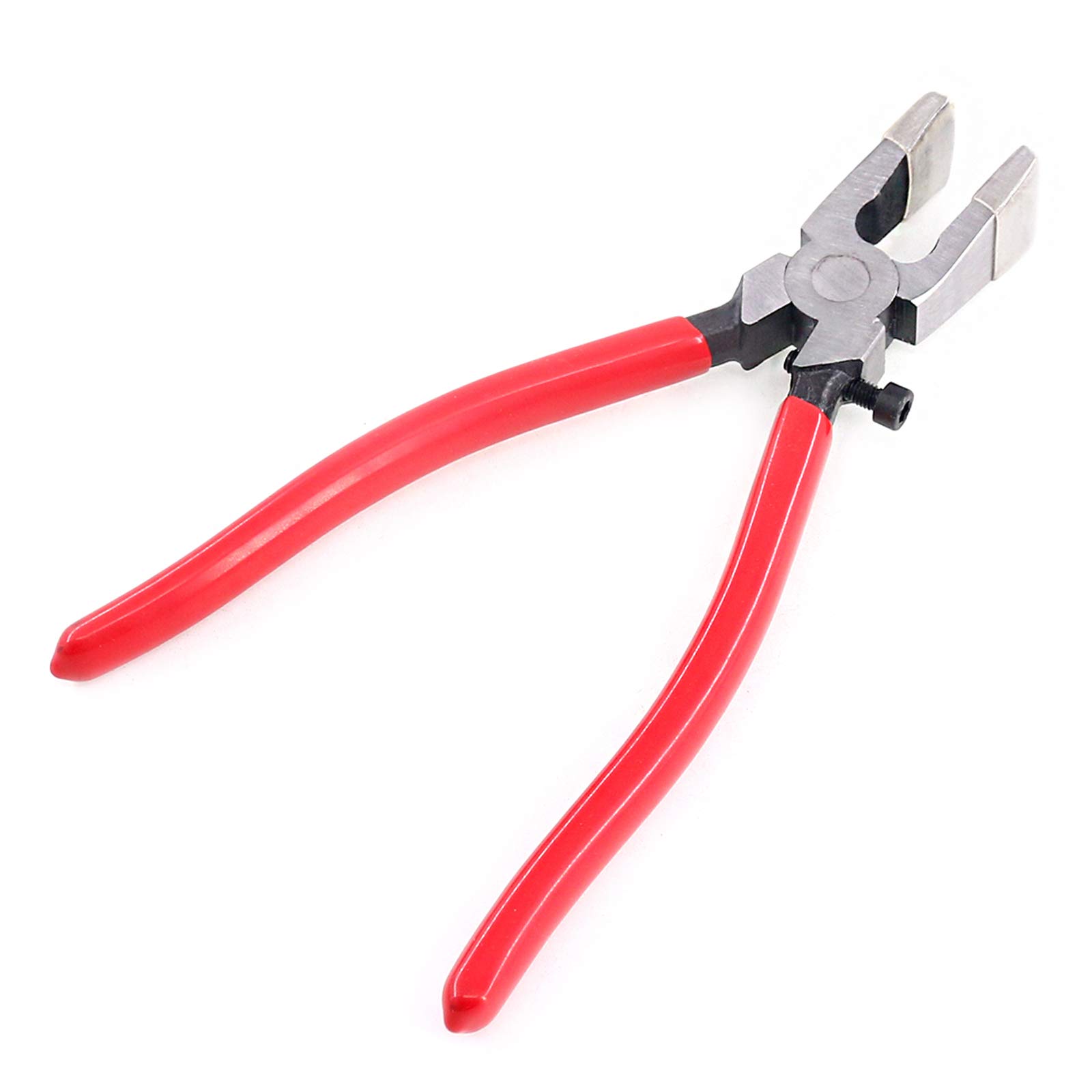 Sweet Heavy Duty Key Fob plier Tool, Metal Glass Running plier with Curved Jaws, Studio Attach Rubber Tips Perfect for Key Fob Hardware Install and Stained Glass Work