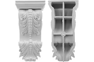 Pufguy White Decorative Corbels for Wall, 2 Pack (6.3" H x 3.15" L x 1.54"W)