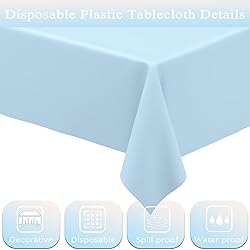 WNINK 2 Pack Light Blue Rectangular Plastic