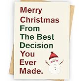Funny Christmas Card for Men, Husband, Boyfriend, Him, Unique Christmas Gifts for Men, Husband, Boyfriend, Him, Xmas Card, with Envelopes