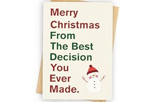 WOWBEFUN Funny Christmas Card for Men, Husband, Boyfriend, Him, Unique Christmas Gifts for Men, Husband, Boyfriend, Him, Xmas Card, with Envelopes