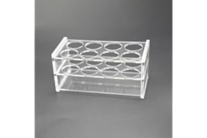 LSVERDE 1 pcs Acrylic Test Tube Rack 8 Wells for 50ML Centrifuge Tubes, Transparent Acrylic Test Holder Racks with Hole Diameter 30 mm
