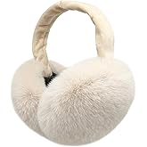 Kedofe Women Winter Earmuffs Adjustable Faux Fleece Ear muffs Foldable Furry Cute Girl Ear Warmer for Cold Outdoor