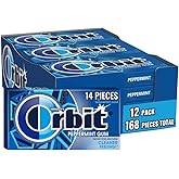 ORBIT Peppermint Sugar Free Gum Individually Wrapped, Bulk Packs of Gum, 12 Packs of 14-Pieces (168 Total Pieces)