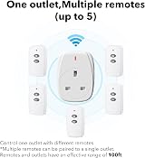 HBN Wireless Remote Control Plug Socket 13A 3120W Switch 30m Range 1 Pack view 4