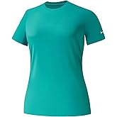 BASSDASH Women’s UPF 50+ Crew Neck Short Sleeve T-Shirt Cooling Performance Sun Protection Tee for Fishing Hiking Casual