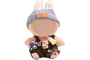 GRILLGAUGE Clothes for LABUBU, Clothes Set for labubu Dolls, Doll Clothes Suitable for labubu Dolls Accessories (NO Doll) (Brown)