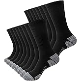 JOYNÉE 8 Pairs Mens Athletic Crew Socks Cushion Running Work Breathable Outdoor Socks for Men