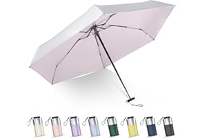 LEAGERA Mini Umbrella For Purse - UPF 50+ UV Blocker Sun Protection Umbrella, Small Micro Travel Parasol Design for Women