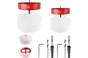 GOLD DEER 6Inch & 4Inch Hole Saw for Recessed Lights and Can Lights Hole Saw Dust Bowl Kit with Dust Bowl Drill Hole Cutter K