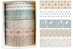 Lot de 5 rouleaux d'autocollants Washi basiques pour scrapbooking, décoration