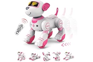 FUUY Robot Dog Toys for Girls Toys Interactive Robot Toy FollowMe Robot for Kids 5-7 Intelligent Remote Control Dog with Sing Dance AI Robotics for Kids Age 3 4 5 6 7 Chrismas Birthday Gifts Girls