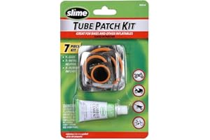 Slime 1022-A Tube Rubber Patch Kit, for Bikes and Other Inflatables, Contains, 5 Patches, Scuffer and Glue