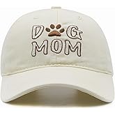 Waldeal Women's Embroidered Dog Mom Hat Adjustable Denim Baseball Cap