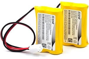 LUNGGWEY (2-Pack) 2.4V 800mAh Ni-CD Battery Pack Replacement for Dual-Lite 0120822, Dantona Custom-7, LITHONIA ELB-2P41N (CUSTOM-29), ELB-4804N (CUSTOM-241), Custom-276, OSA030 Exit Sign Emergency Light