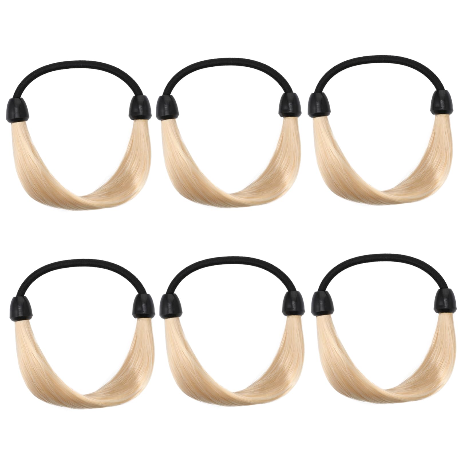 FRCOLOR 6pcs Wig Elastic Hair Band Wig Holder Hair Scrunchies Women Headdress Hair Ties Elastic Rubber Band for Hair Tiara for Girls Hair Bands Christmas Miss Plastic Ponytail