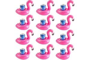 TONUNI Flamingo Inflatable Drink Holder Float Coaster 12-Pack
