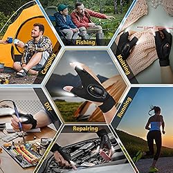 Rechargeable Flashlight Gloves Gifts for Men - Led