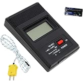 Smgda K-Type Digital Thermometer with Thermocouple Probe Wire, -50&deg;C to 1300&deg;C Measurement Range, LCD Backlight LCD Thermometer
