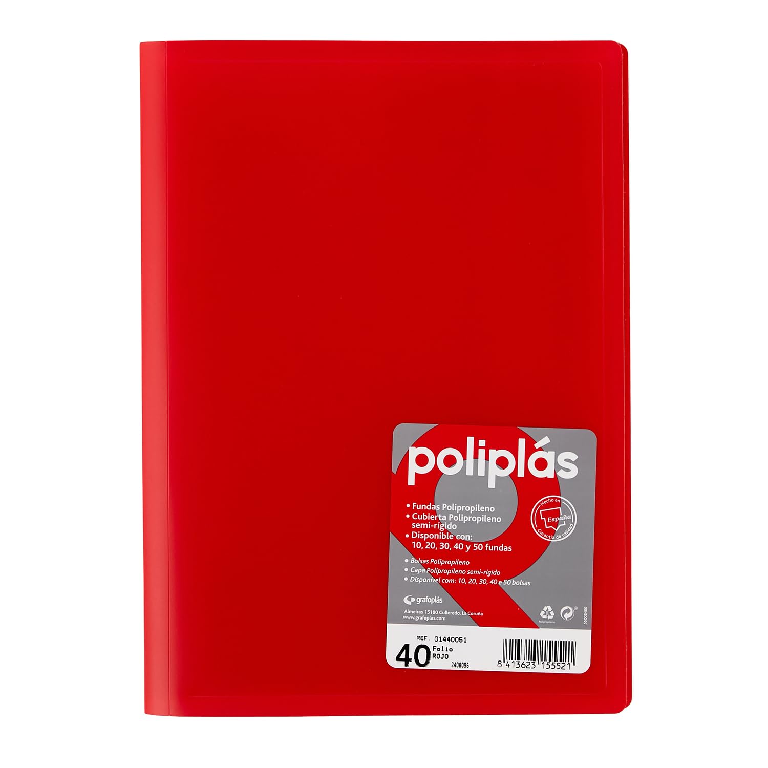 grafoplas 1155706 – 40 Pockets Folder, Red