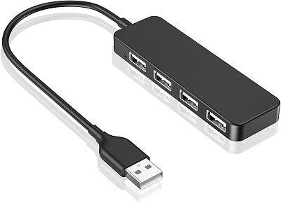 LBSC 4-Port USB 2.0 Hub Ultra Slim Portable for Mac iMac MacBook Surface