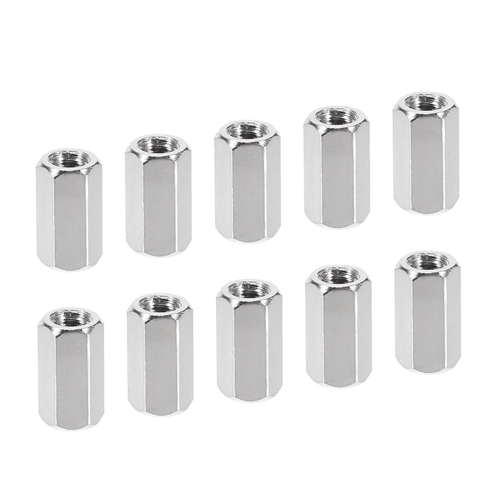 YOKIVE 10 Pcs M4 Spacers, Brass Hex PCB Standoffs Nuts, Keep Height Consistent, Great for Motherboard, Circuit Board, Electronics (Silver Tone, 8mm)