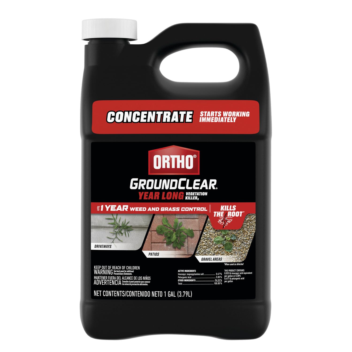 Photo 1 of Ortho GroundClear Year Long Vegetation Killer2 Concentrate, Kills and Prevents Weeds Up to 12 Months, 1 gal.