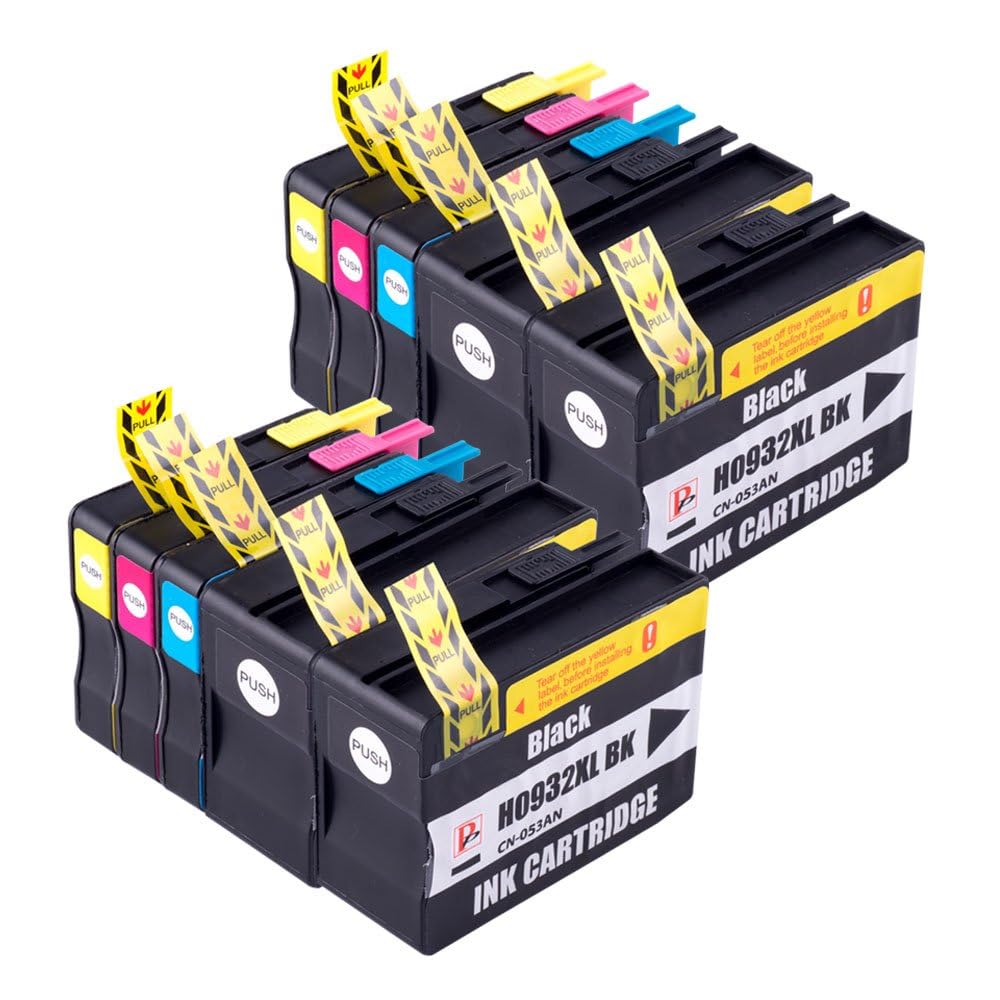 PerfectPrint Compatible Ink Cartridge Replacement for HP Officejet 6100 6600 6700 7110 7510 7610 7612 932XL 933XL (Black/Cyan/Magenta/Yellow, 10-Pack)