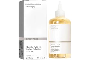 GAUKOMZS 7% Glycolic Acid 7% Toner,240ML Toning Resurfacing Solution, Facial Exfoliation Astringe Pores, Hydrates and Reduces Skin Blemishes