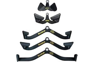 BLUSLM LAT Pull Down Bar for Cable Machine, LAT Pulldown Attachments T Bar V Bar Cable Attachment, Back Tricep Bar Strength Training Handle
