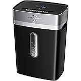 BONSEN Shredders for Home Office,12-Sheet Cross Cut Shredder Shreds Paper/ Credit Card/Staple/Clip, Jam Proof Paper Shredder 